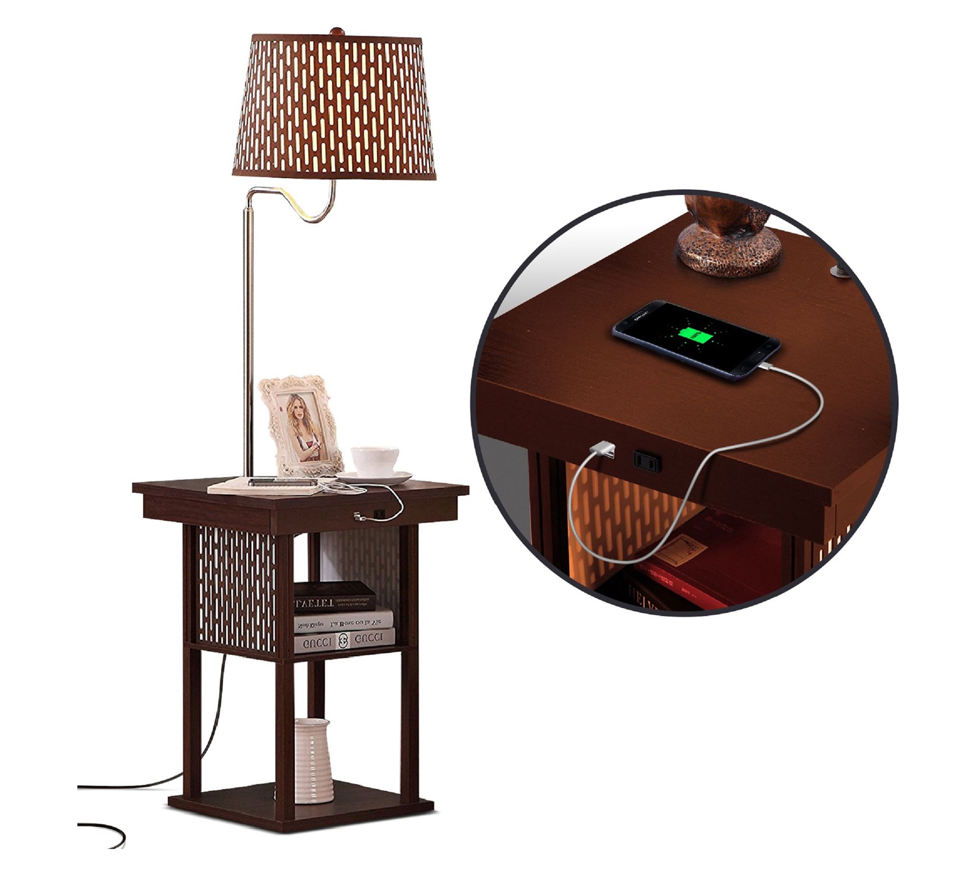 Brightech Madison 56" LED Shelf Table Lamp