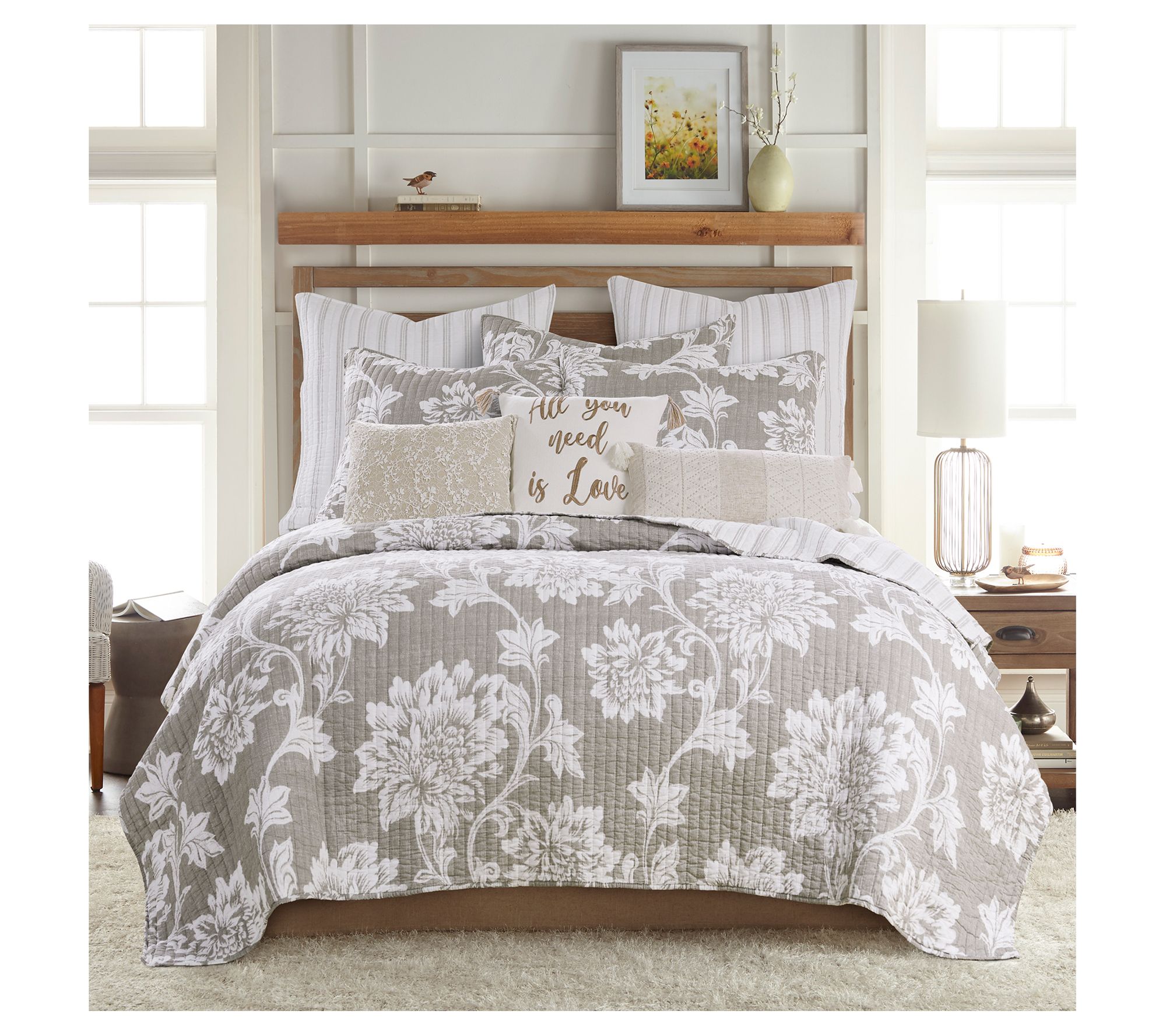 Sweet Home Collection Comforter Set Ultra Soft Faux Suede Fashion Bedding  Sets with Shams, Throw Pillows, and Bed Skirt, King, Denim