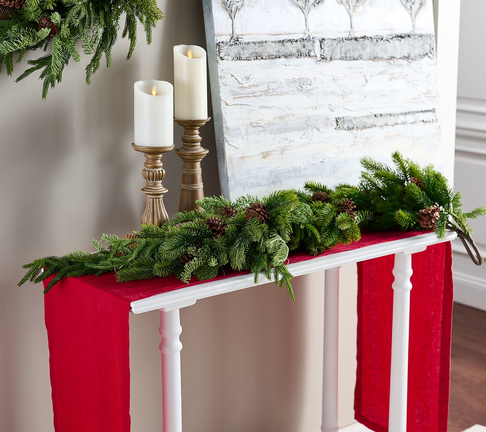 48" Real Feel Pine, Spruce, and Juniper Garland by Valerie