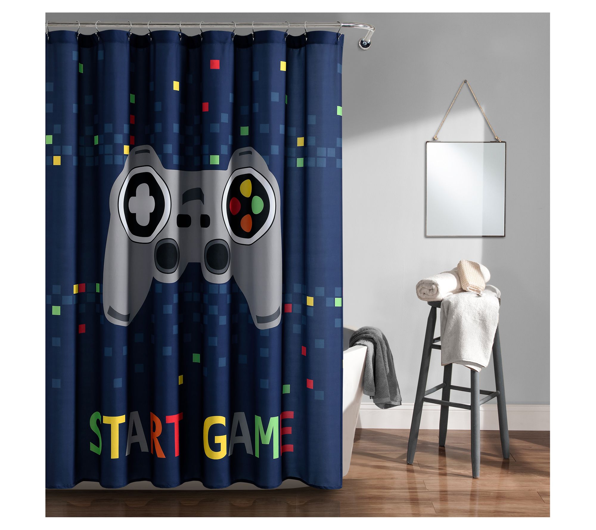 Lush Decor Video Games Shower Curtain Single 72X72