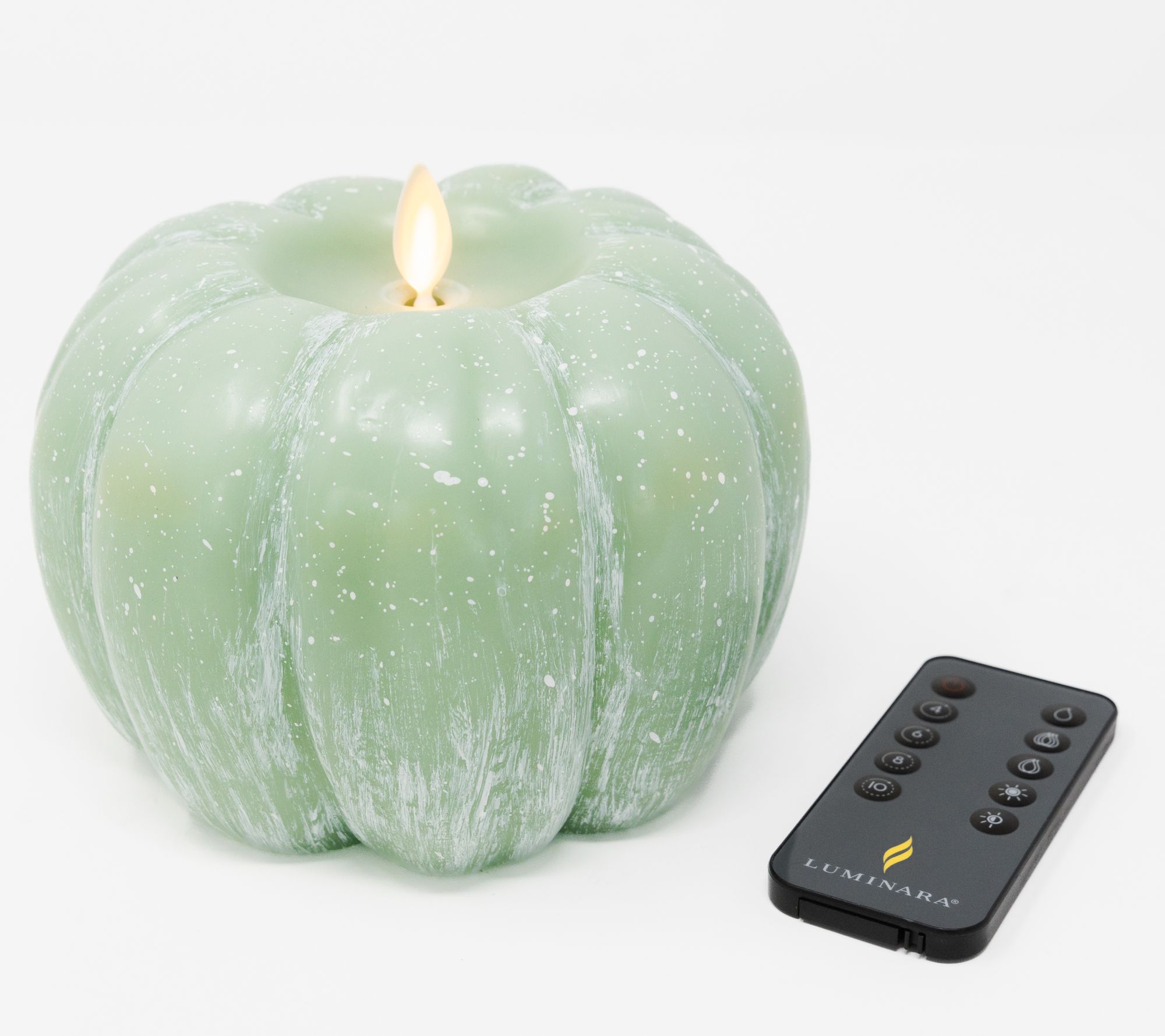 Luminara Pumpkin Figural Flameless Candle withRemote Control