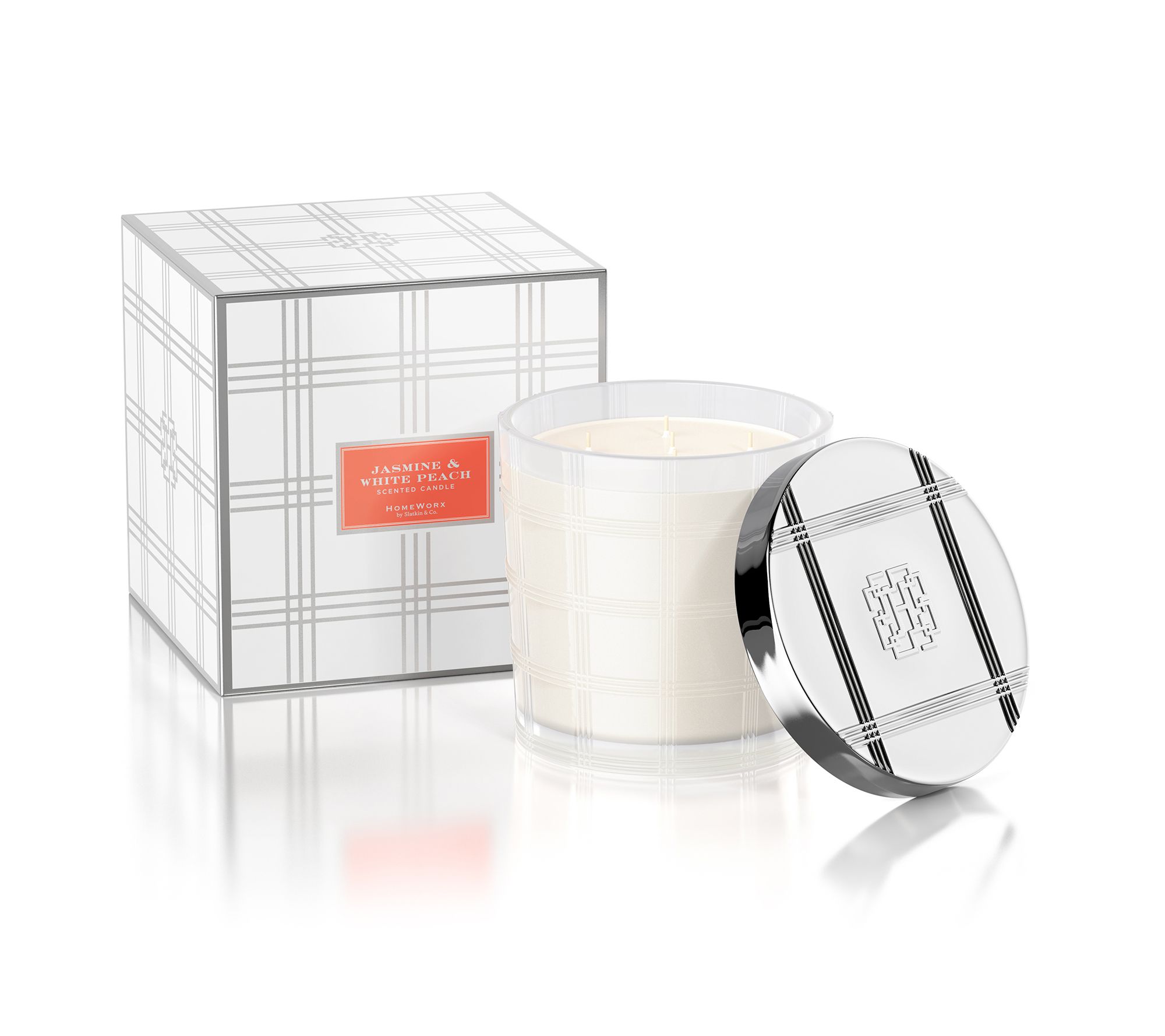 Homeworx Jasmine & White Peach 80oz 5Wick Luxe Candle
