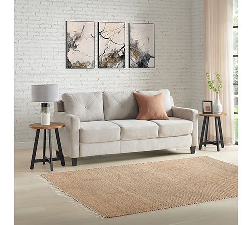 Lavish Home Set of 2 Industrial Round Side Tables