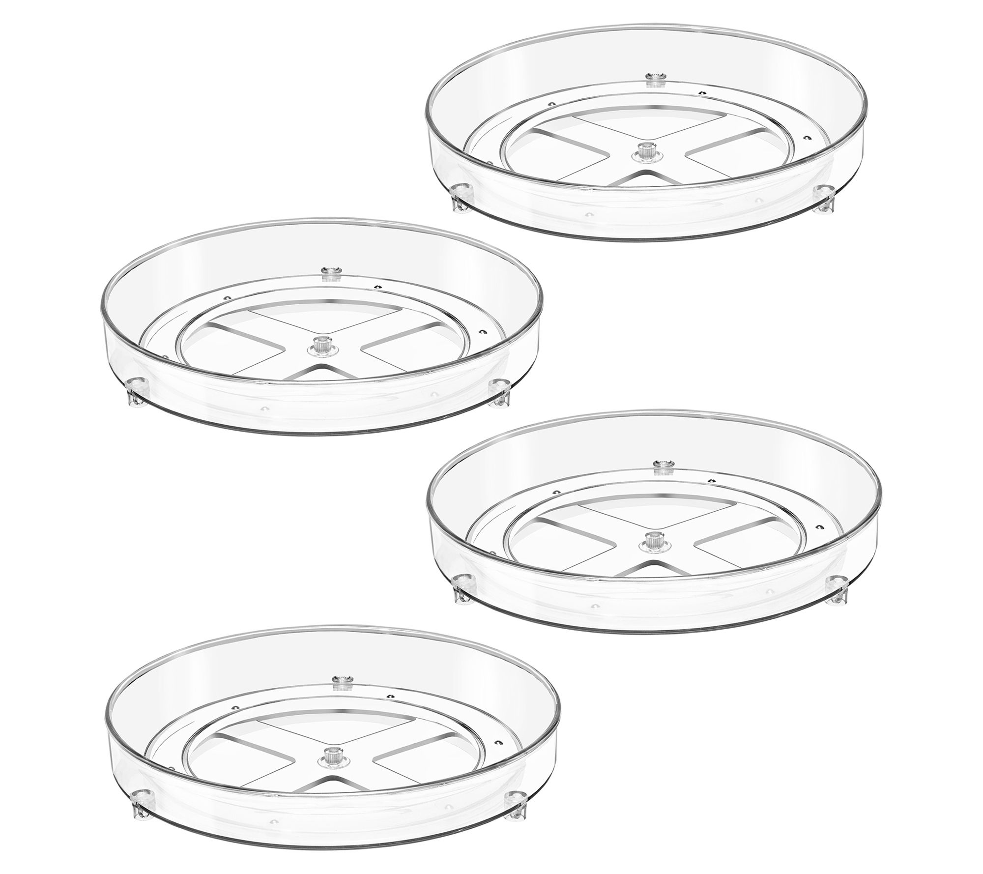 Sorbus 4 Pack 9 Inch Flat Clear Lazy Susan Orga nizer