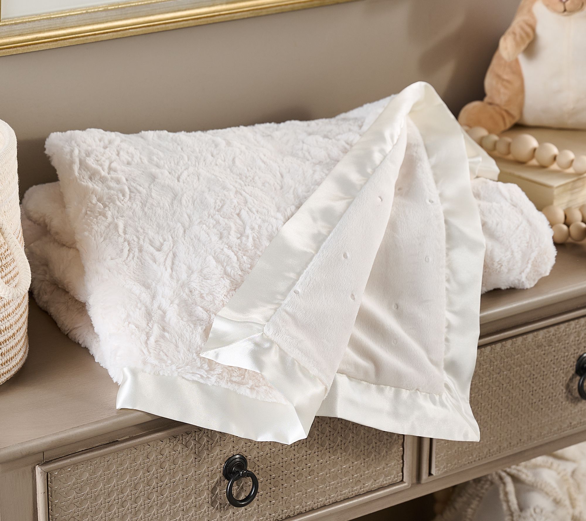 Hotel du Cobb 40x46 Faux Fur Stroller Blanket by Dennis Basso
