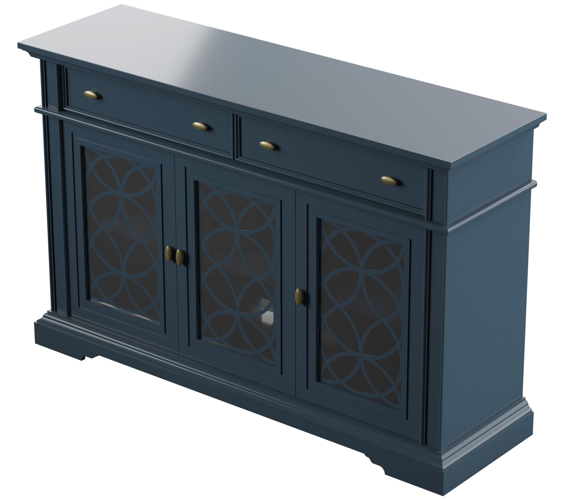 Twin Star Home 52" Sideboard W/ Drawers & GlassFront