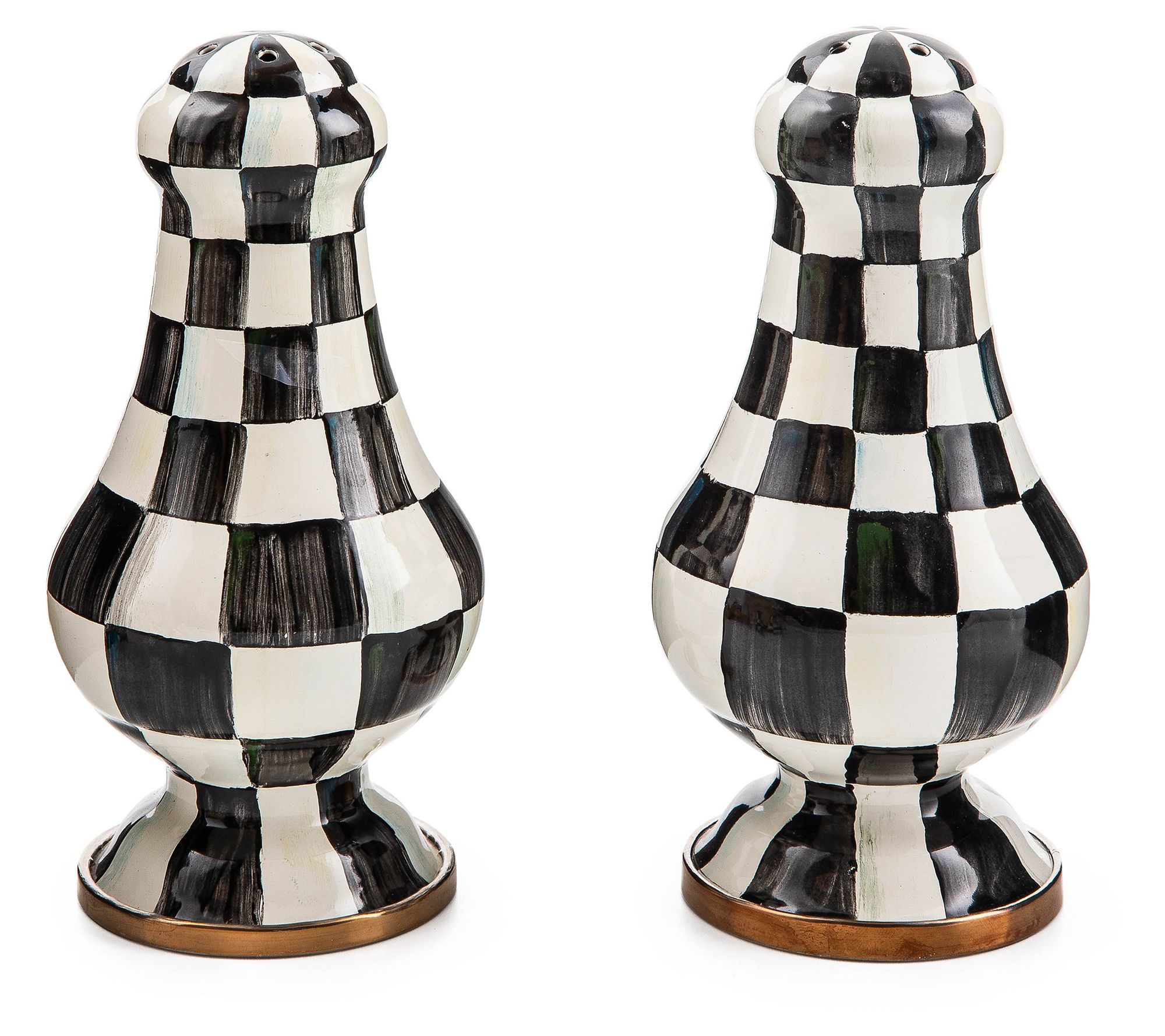 MacKenzie Childs Large Salt and Pepper Shakers
