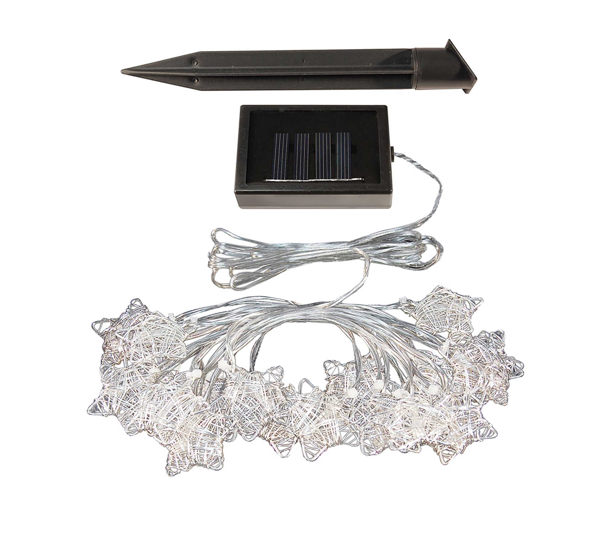 LumaBase Battery-Operated String Lights with 20Silver Stars