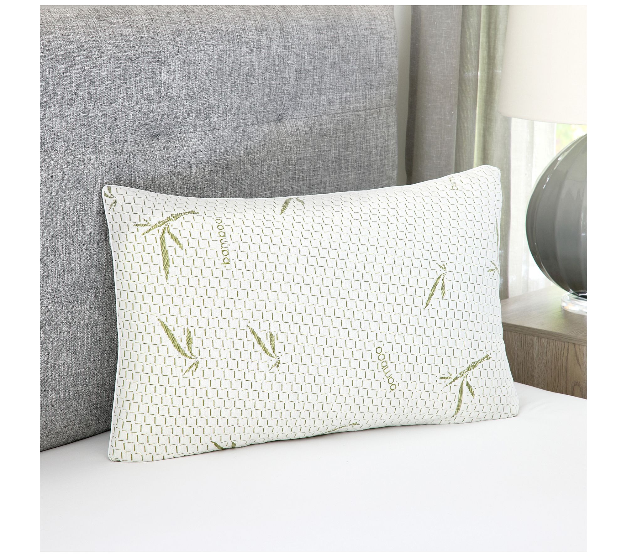 Bodipedic Memory Foam Cluster Bed Pillow with Rayon Cover