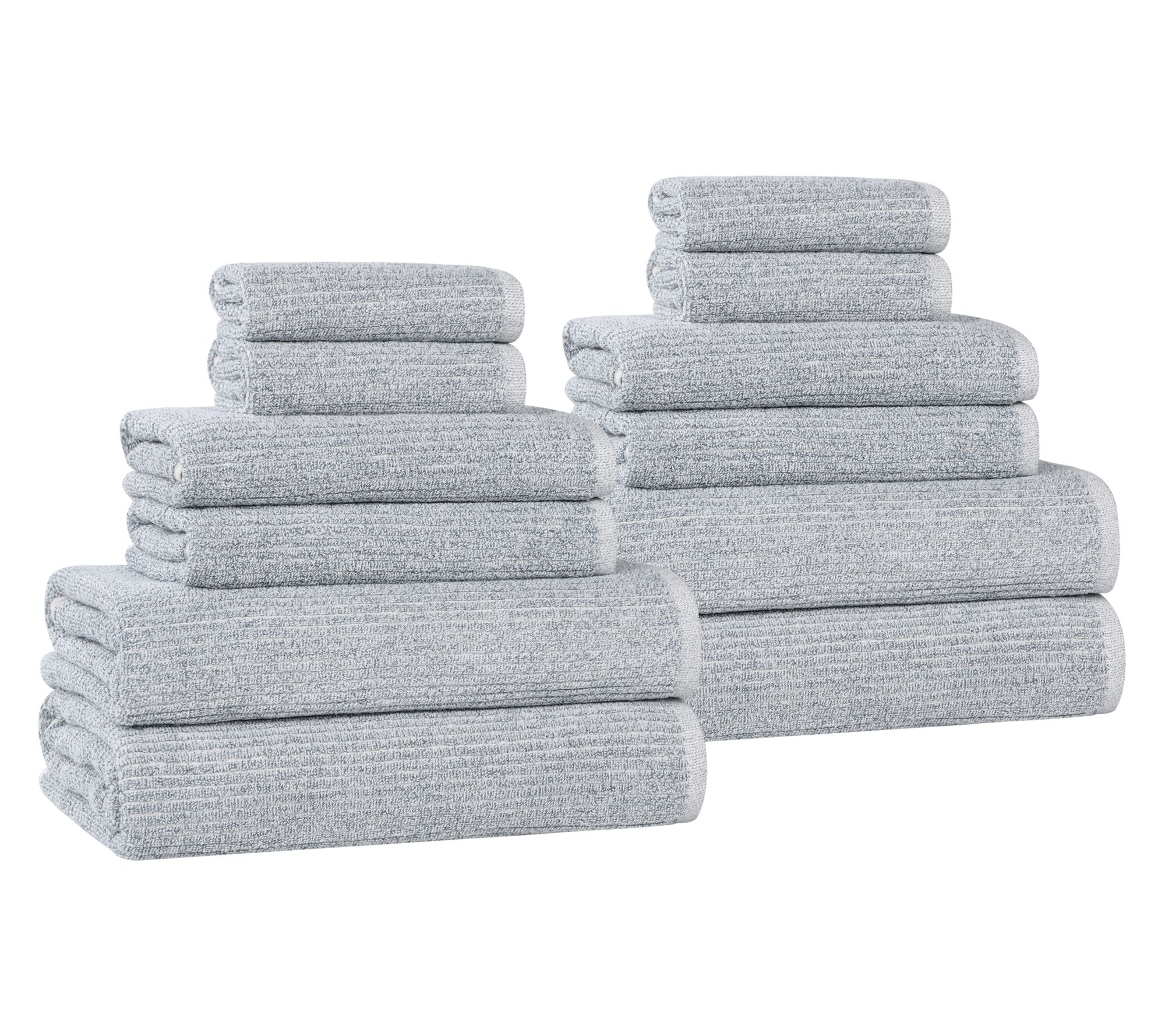 Superior Destin Cotton Blend Solid 12 Piece Towel Set