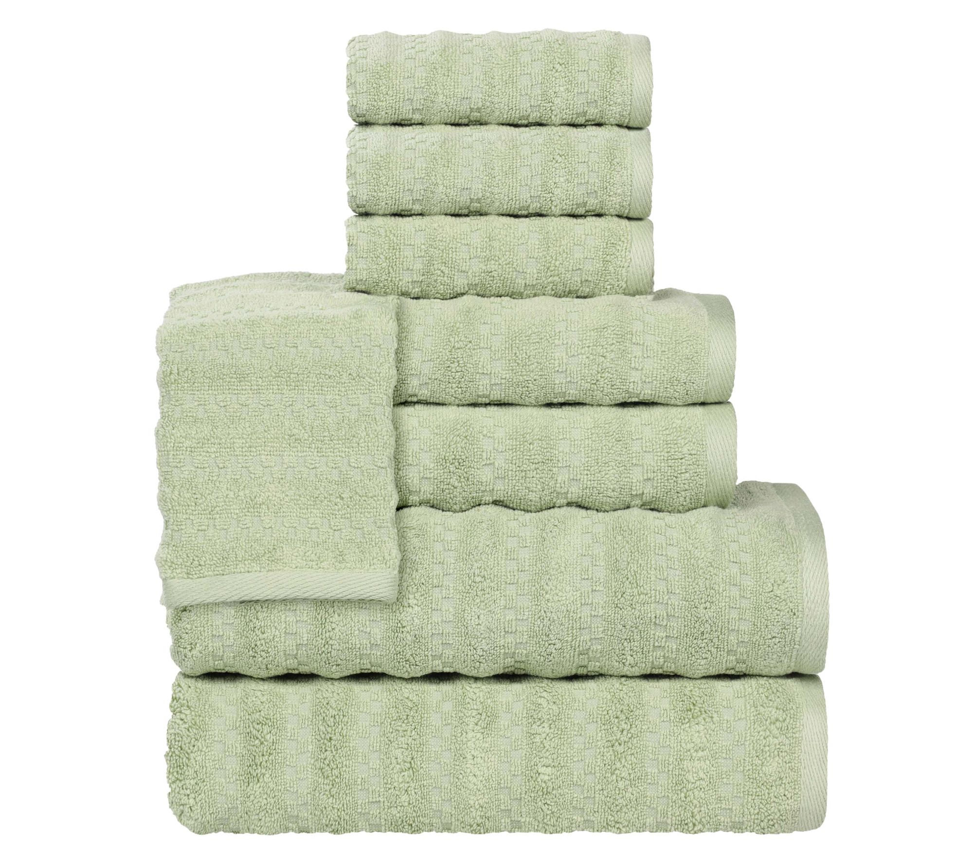 Superior 8 Piece Zuma Zero Twist Cotton Soft Towel Set