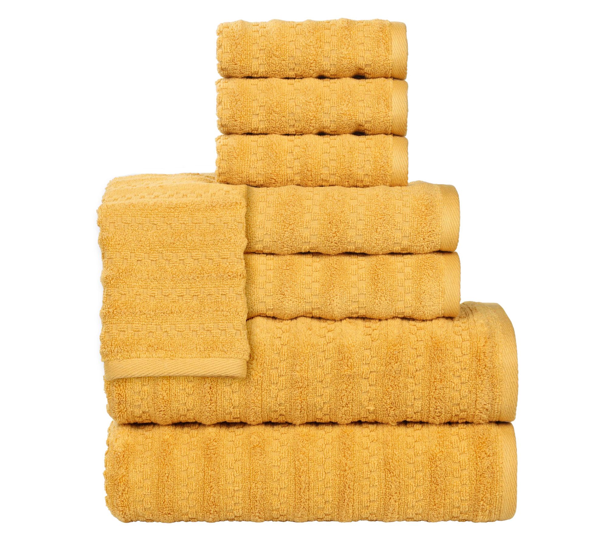 Superior 8 Piece Zuma Zero Twist Cotton Soft Towel Set