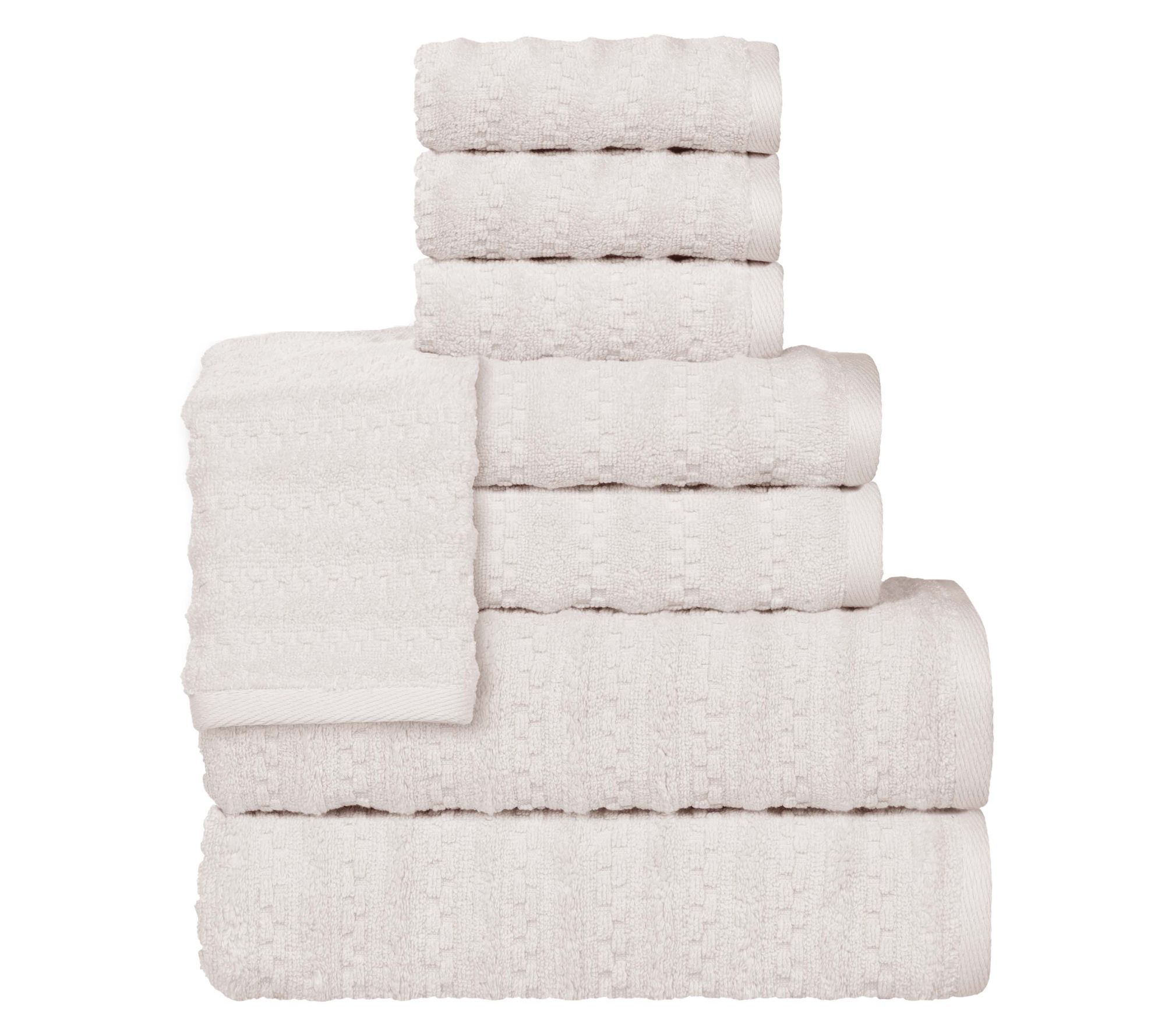 Superior 8 Piece Zuma Zero Twist Cotton Soft Towel Set
