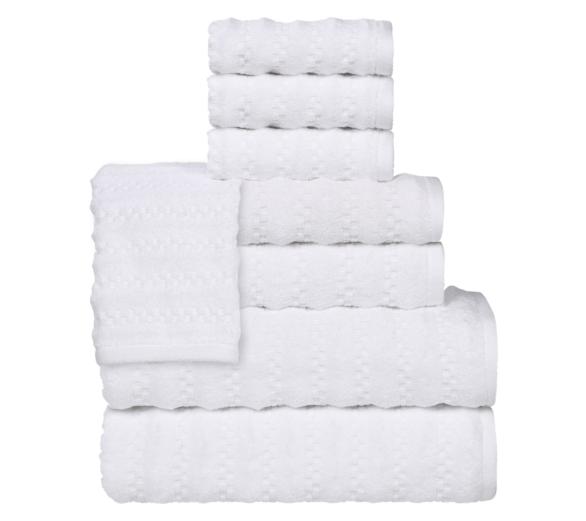 Superior 8 Piece Zuma Zero Twist Cotton Soft To wel Set