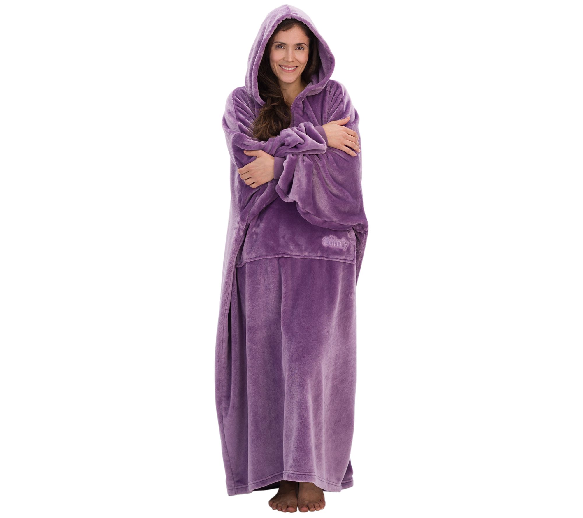 "As Is" The Comfy Dream Long Quarter Zip Wearable Blanket