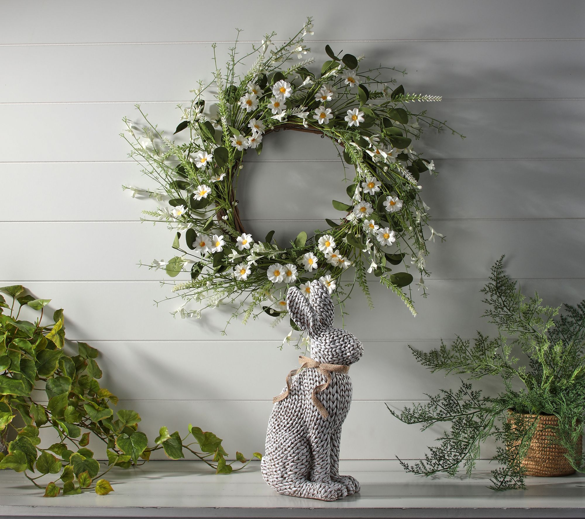 14" Woven Rabbit by Valerie