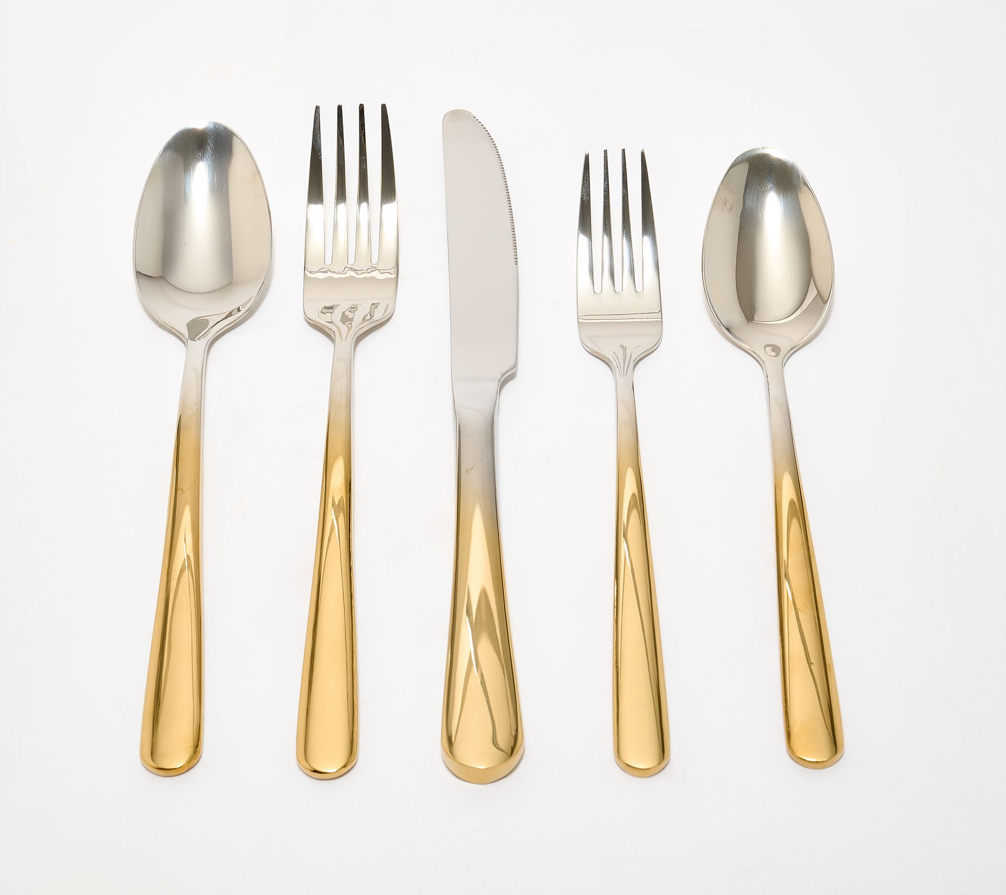 Home Reflections 20pc Two-Tone Stainless Steel Flatware Set