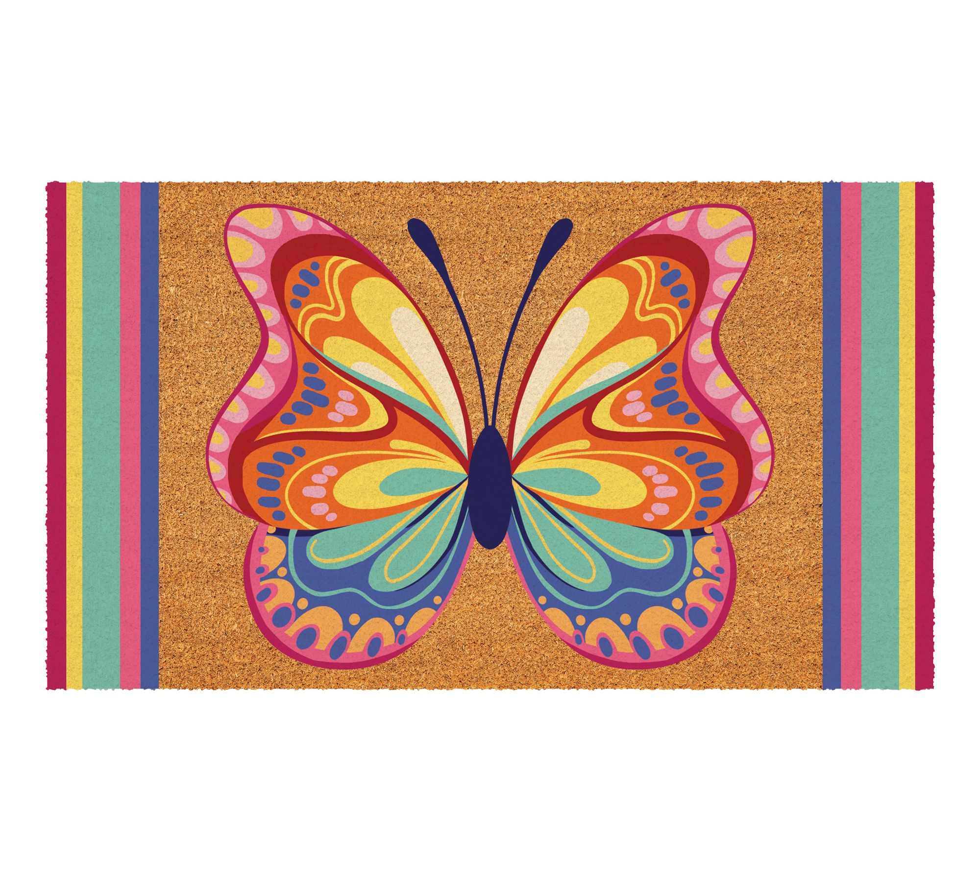 Evergreen 30"x18" Radiant Butterfly Coir Doormat