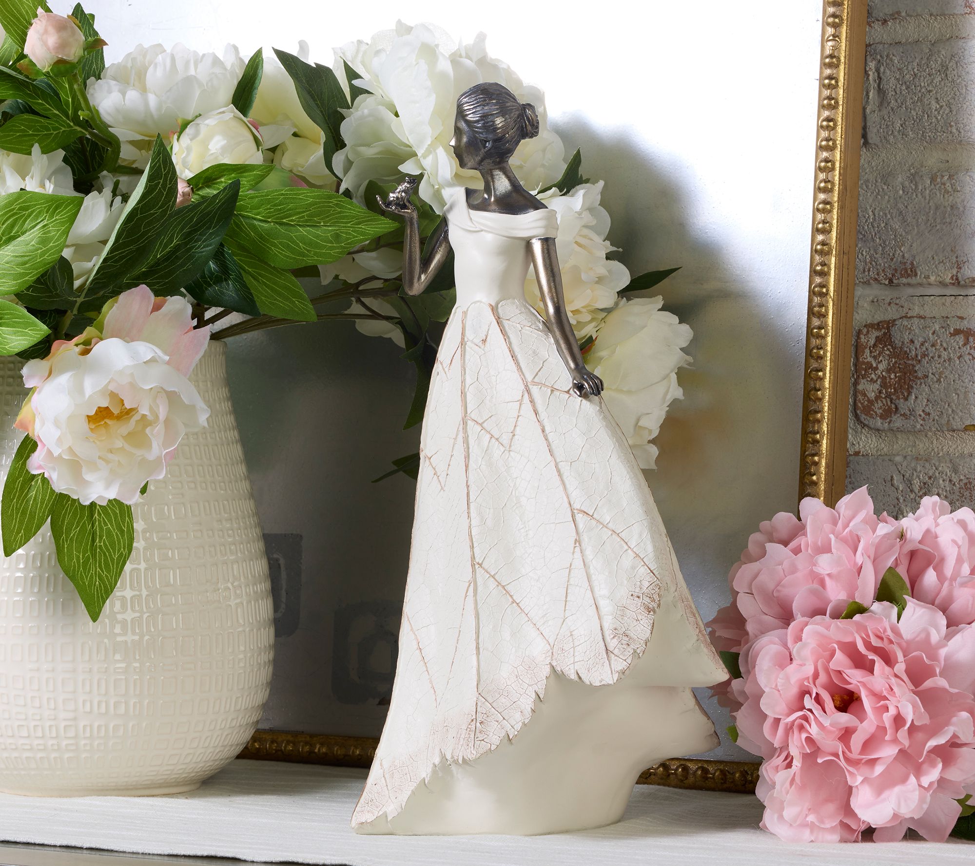 14" Indoor/Outdoor Garden Maiden with Frog by Valerie