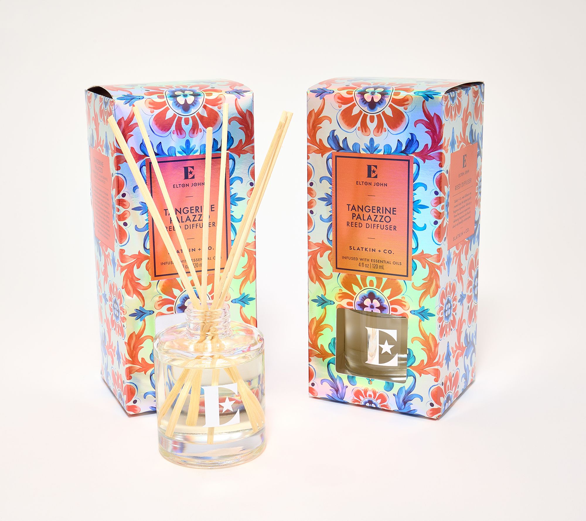 Elton John x Slatkin + Co. S/2 Tangerine Plazazzo 4oz Reed Diffusers