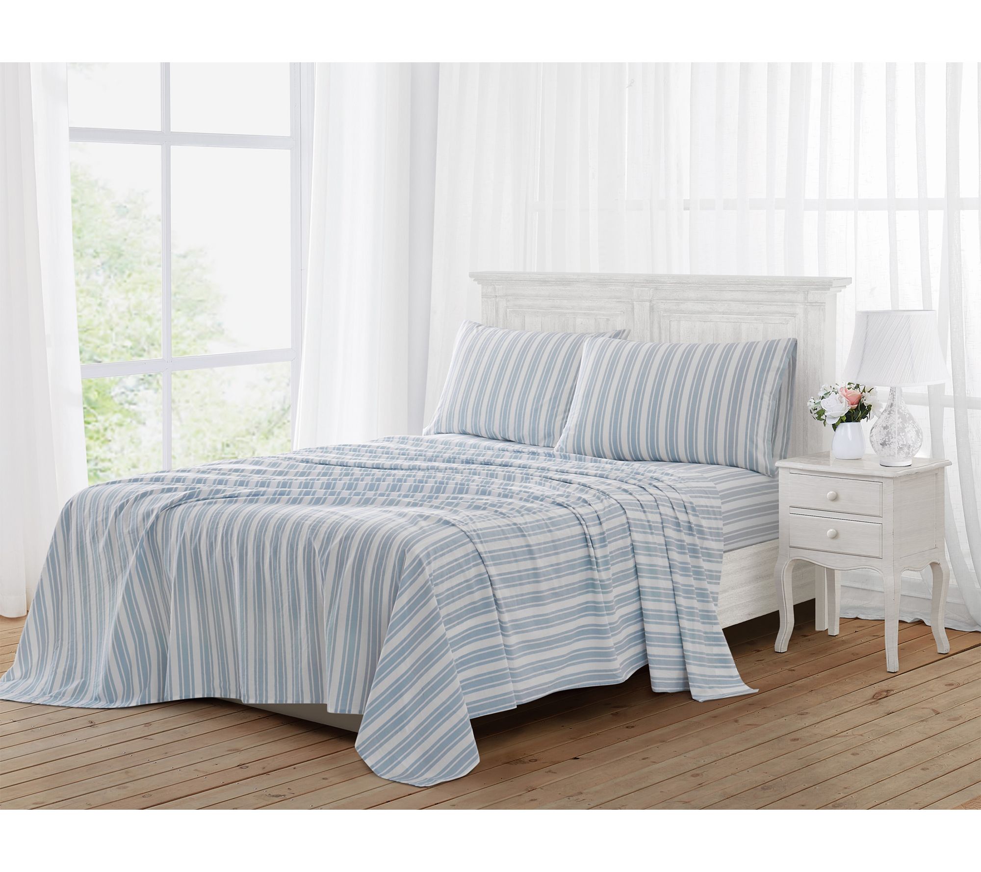 Farmhouse by Rachel Ashwell Wide Ticking Stripe  Queen Sheet