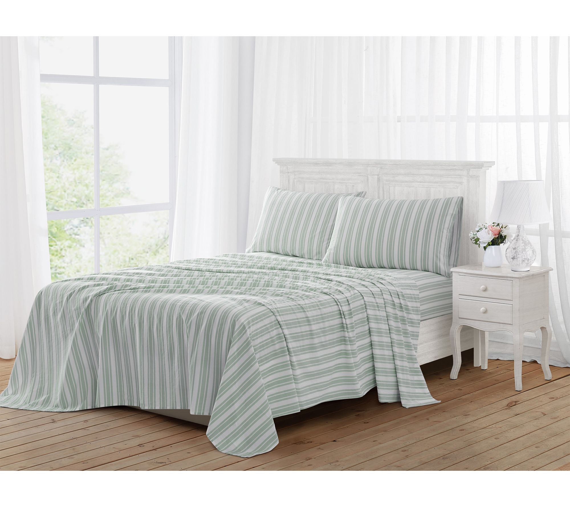 Farmhouse by Rachel Ashwell Wide Ticking Stripe  Queen Sheet