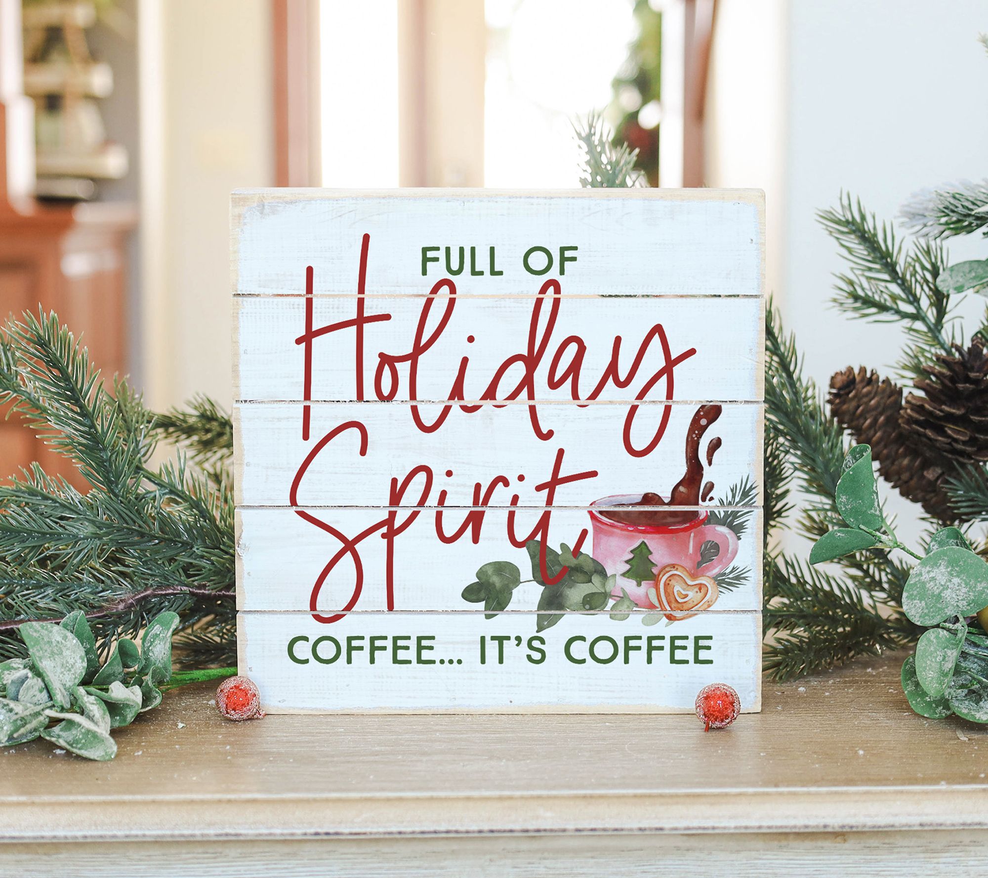 Sincere Surroundings 8" Holiday Spirit Coffee Pallet Petite