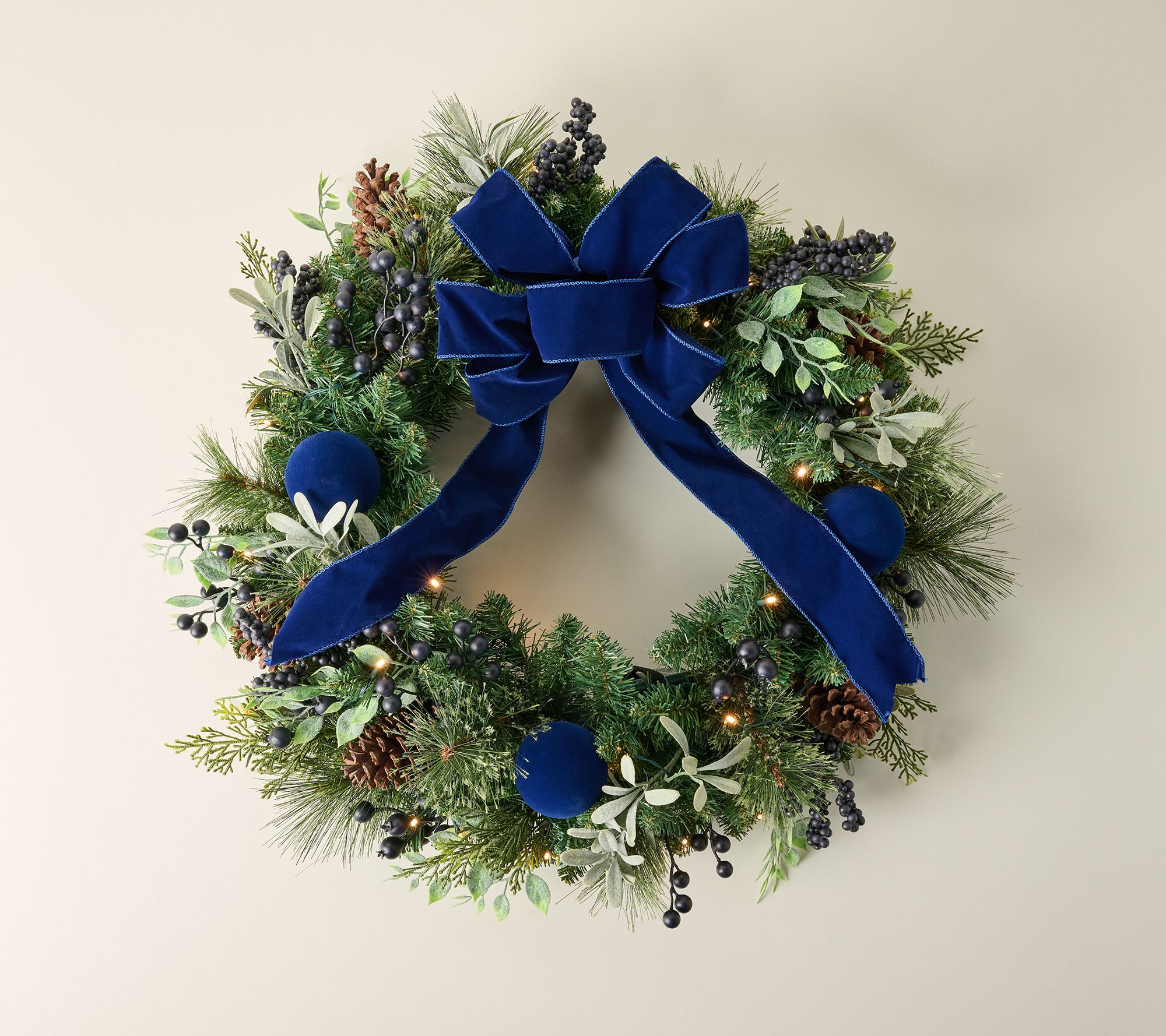 Home Reflections 26" Lit Berry Wreath