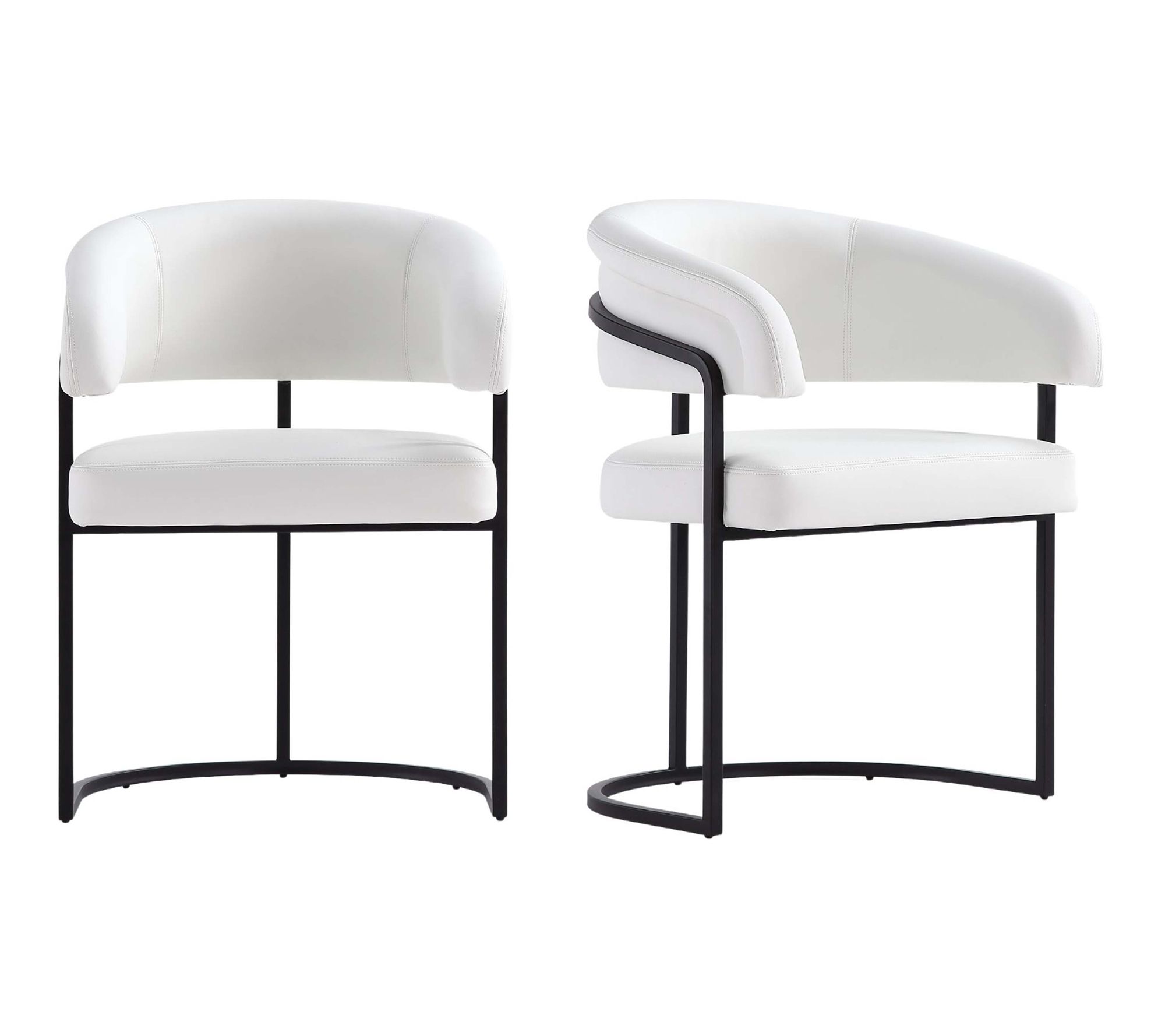 Manhattan Comfort Augusta Vegan Leather DiningChair- Set of 2