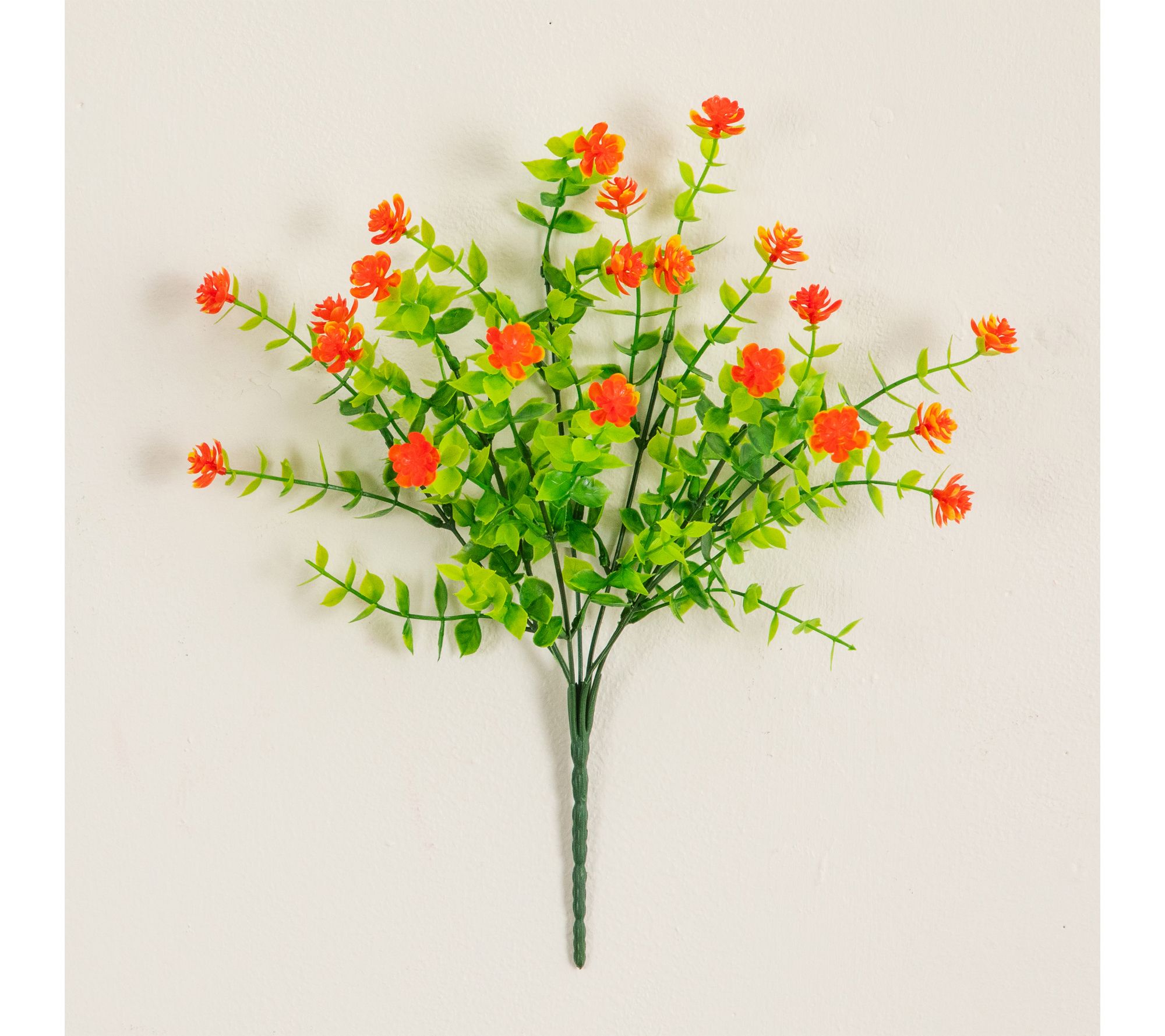  Nearly Natural 14-in UV Resistant  Mini Rose Bush  - Set of 12