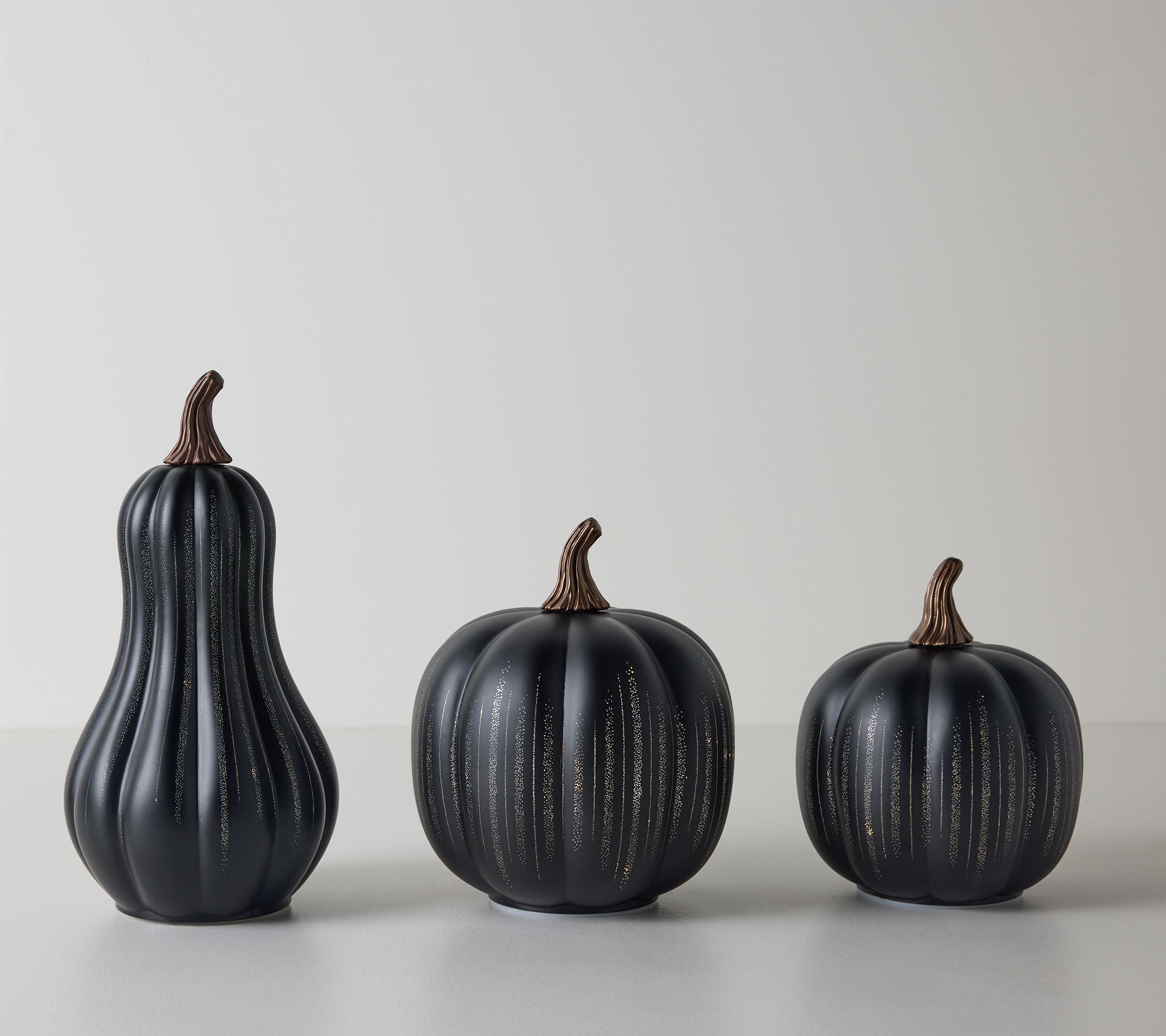 Set of 3 Starry Night Pumpkins and Gourd by Valerie
