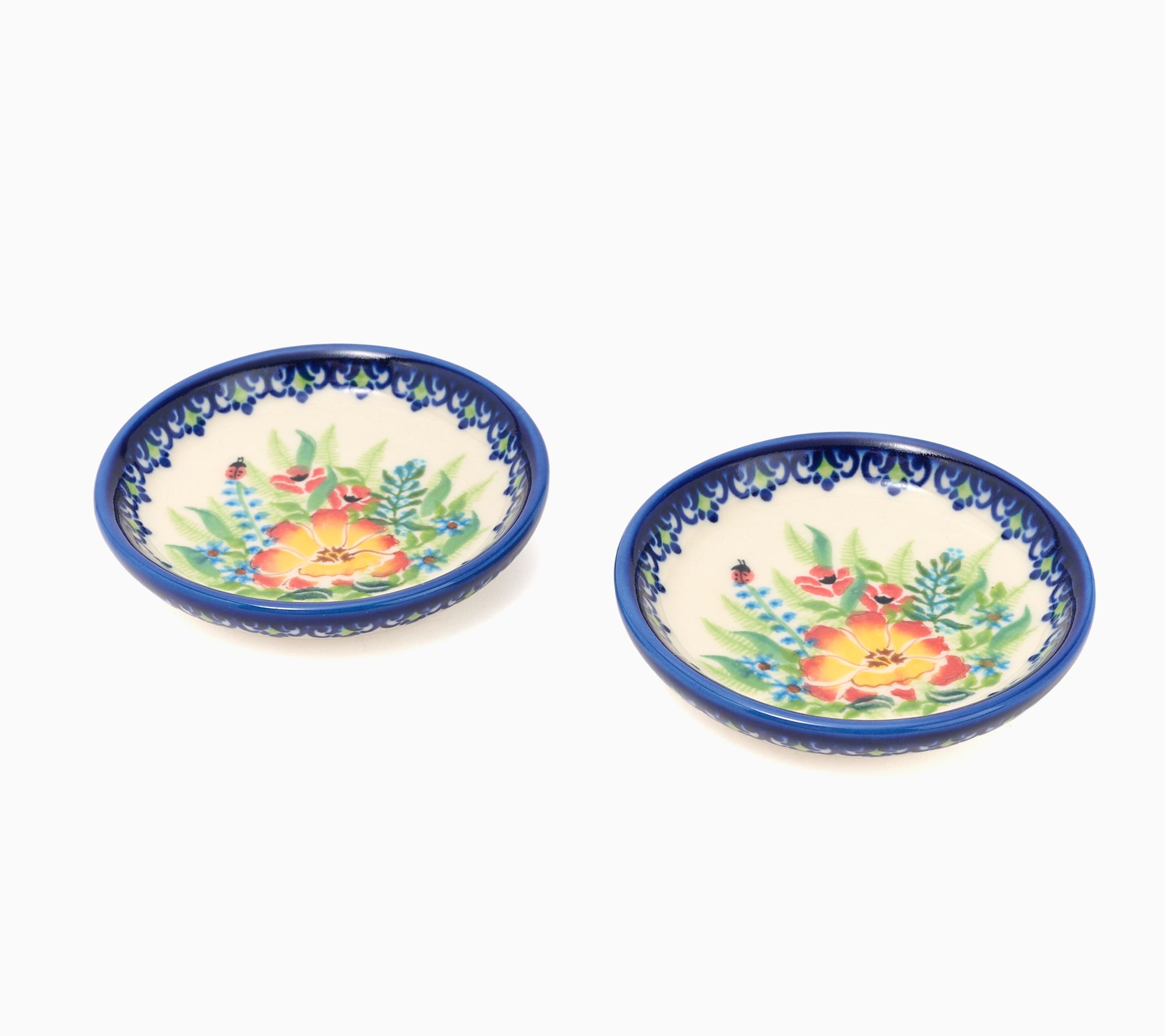 Lidia's Polish Pottery Set of 2 Coasters