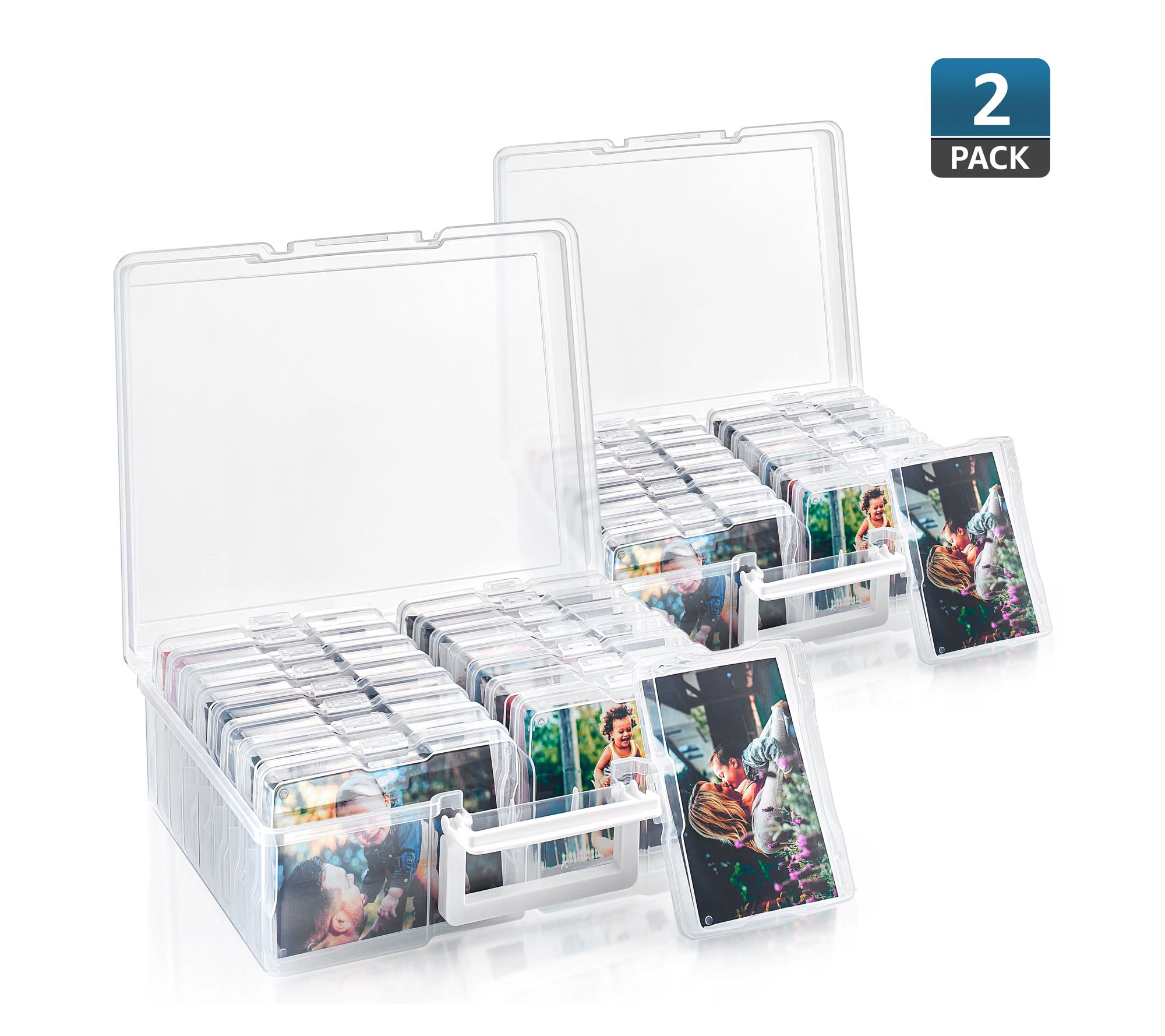 Sorbus Clear Box with 16 Cases Storage Organizers - 2 PK