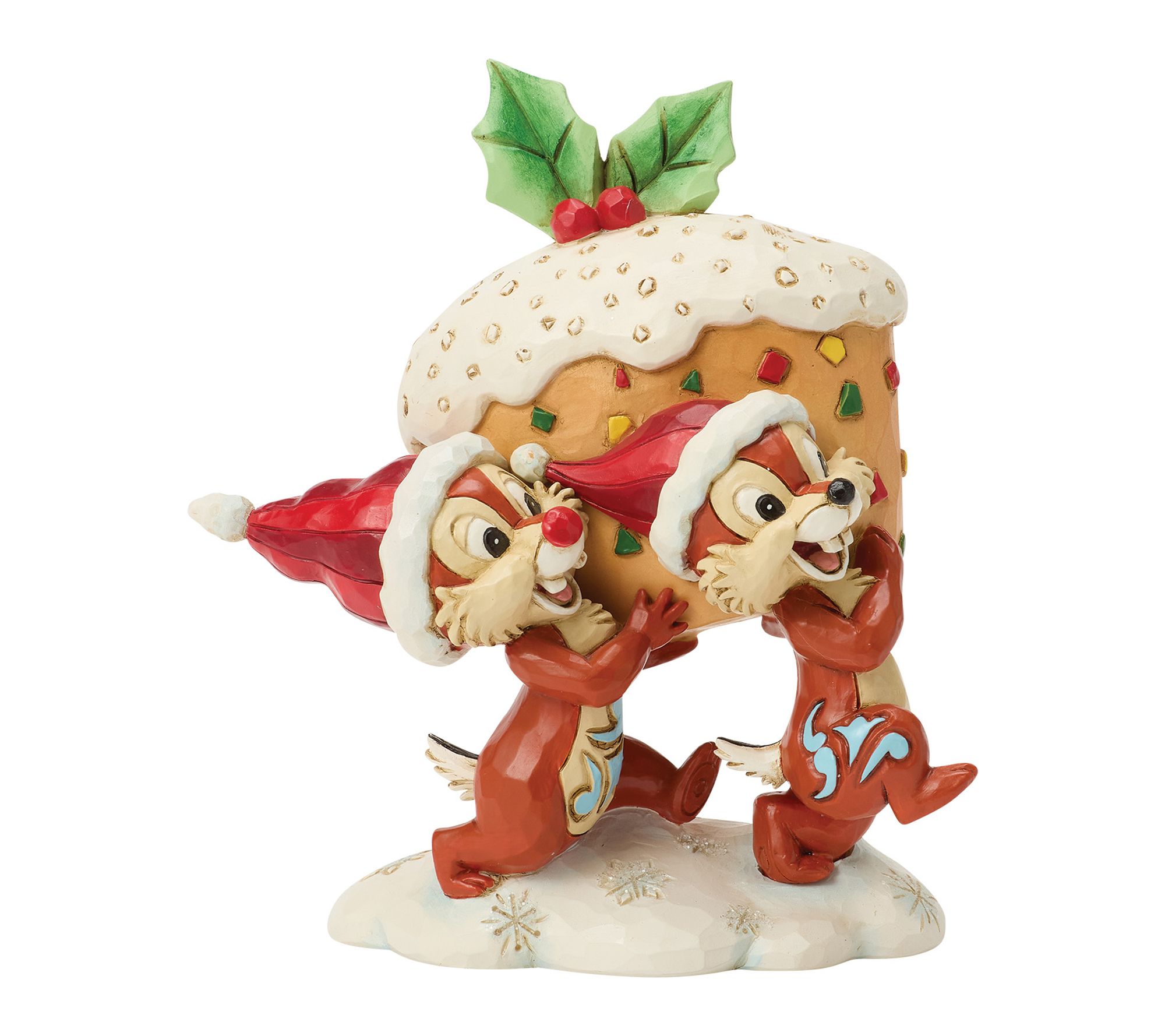 Jim Shore Disney Traditions Chip & Dale Fruit Cake Figurine 4"