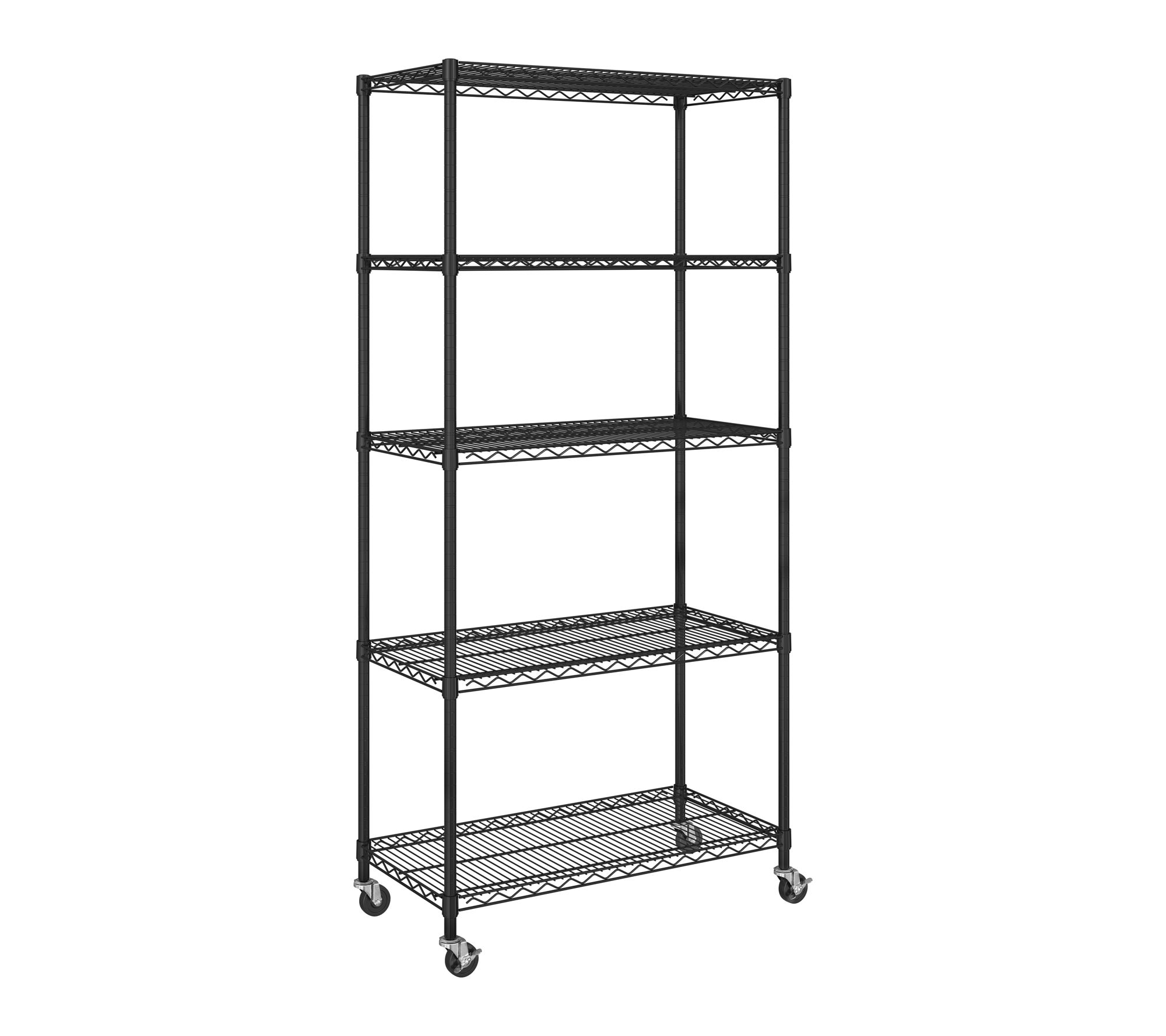 Seville Classics 5 Tier Wire Shelving, 36" W x 18" D x 75"