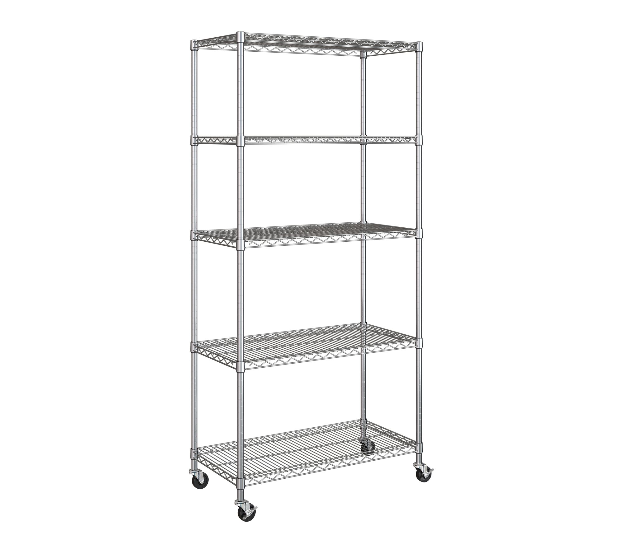 Seville Classics 5 Tier Wire Shelving, 36" W x 18" D x 75"