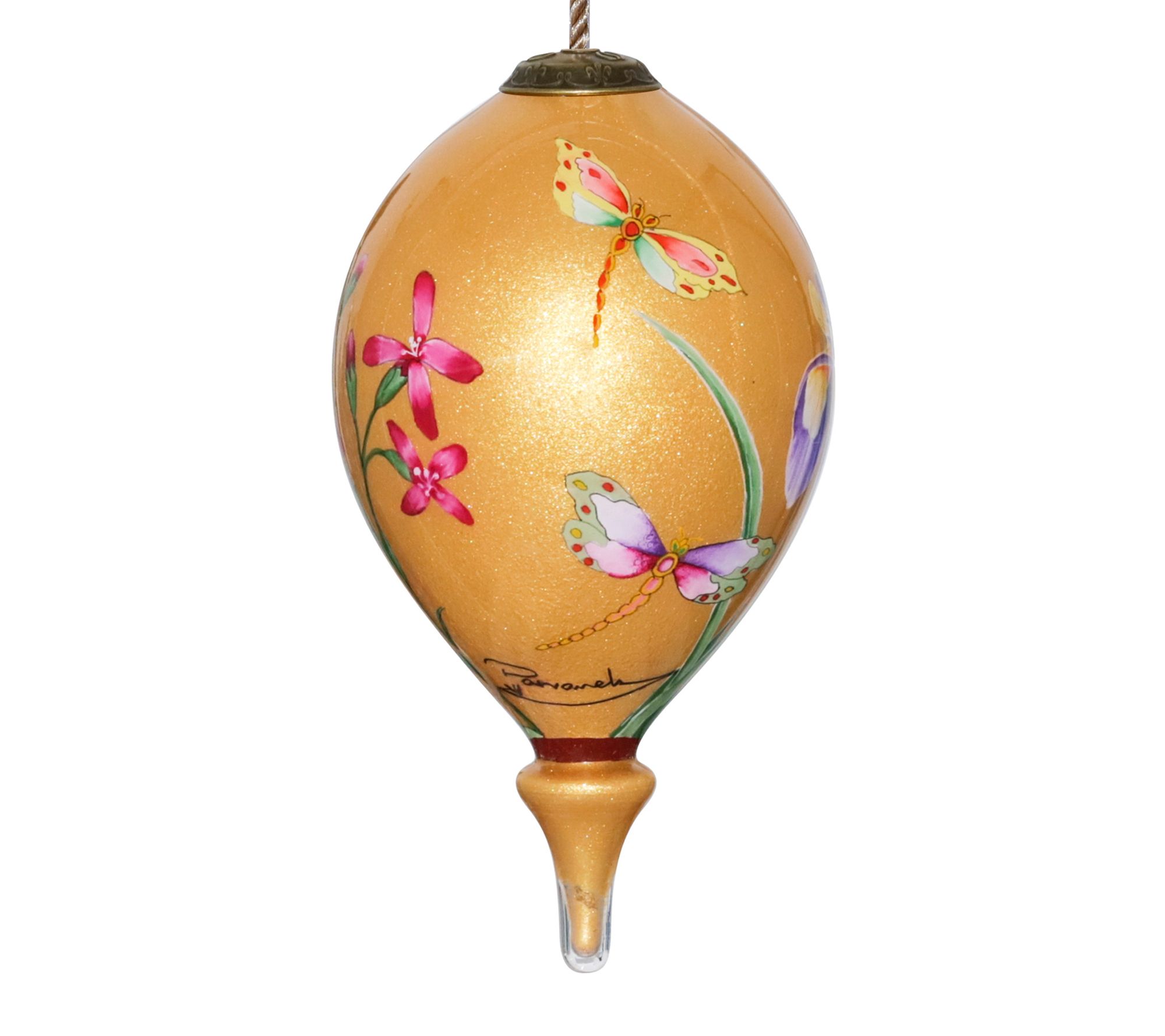 Inner Beauty Gifts 4.75 inch Flowers & Dragonflies Ornament