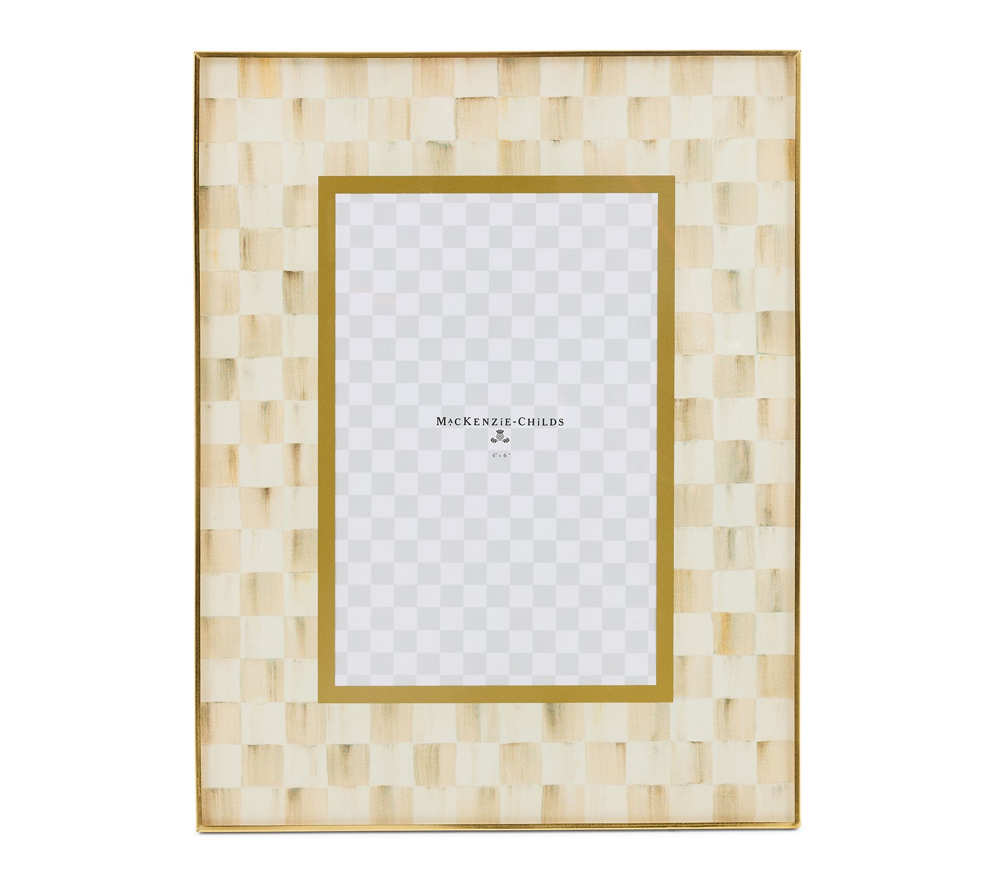  MacKenzie -Childs Check 4" x 6" Glass Frame