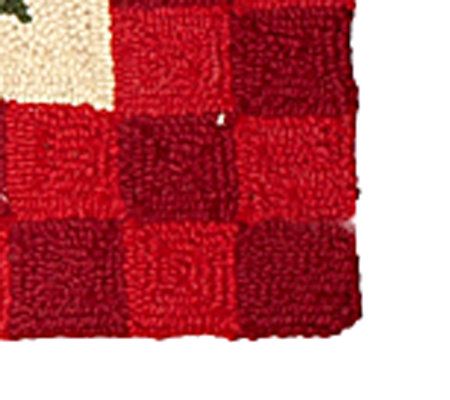Royal Palace Holly Berry Hand Hooked Wool Accent Rug - QVC.com