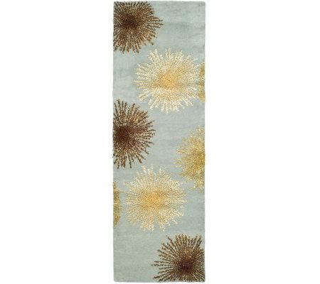 Soho 2'6" x 10' Abstract Handtufted Wool/Viscose Blend Runner