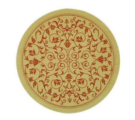 Safavieh Courtyard Heirloom Gate 5'3" Round Rug