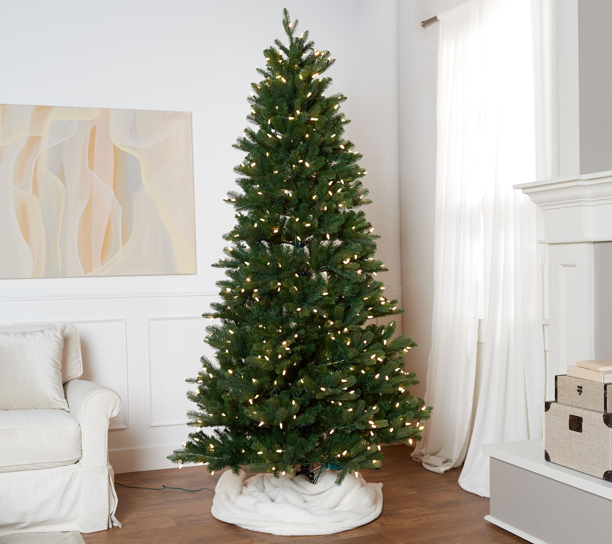 As Is" Santa's Best 7.5' Grand Spruce Tree With Faceted Bulbs - Qvc.com