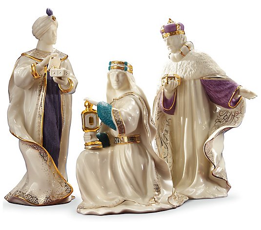 Lenox First Blessing Nativity Three Kings Figurine Set - QVC.com