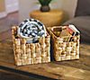 Pacific Thyme Set of 2 Nesting Woven Water Hyacinth Storage Baskets, 3 of 6