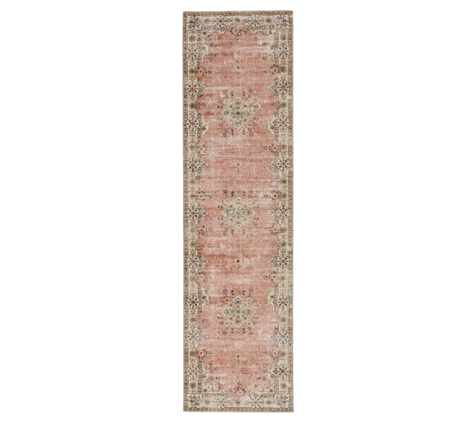 Linon Home Mac Washable 2'x8' Decorative Non Slip Runner Rug