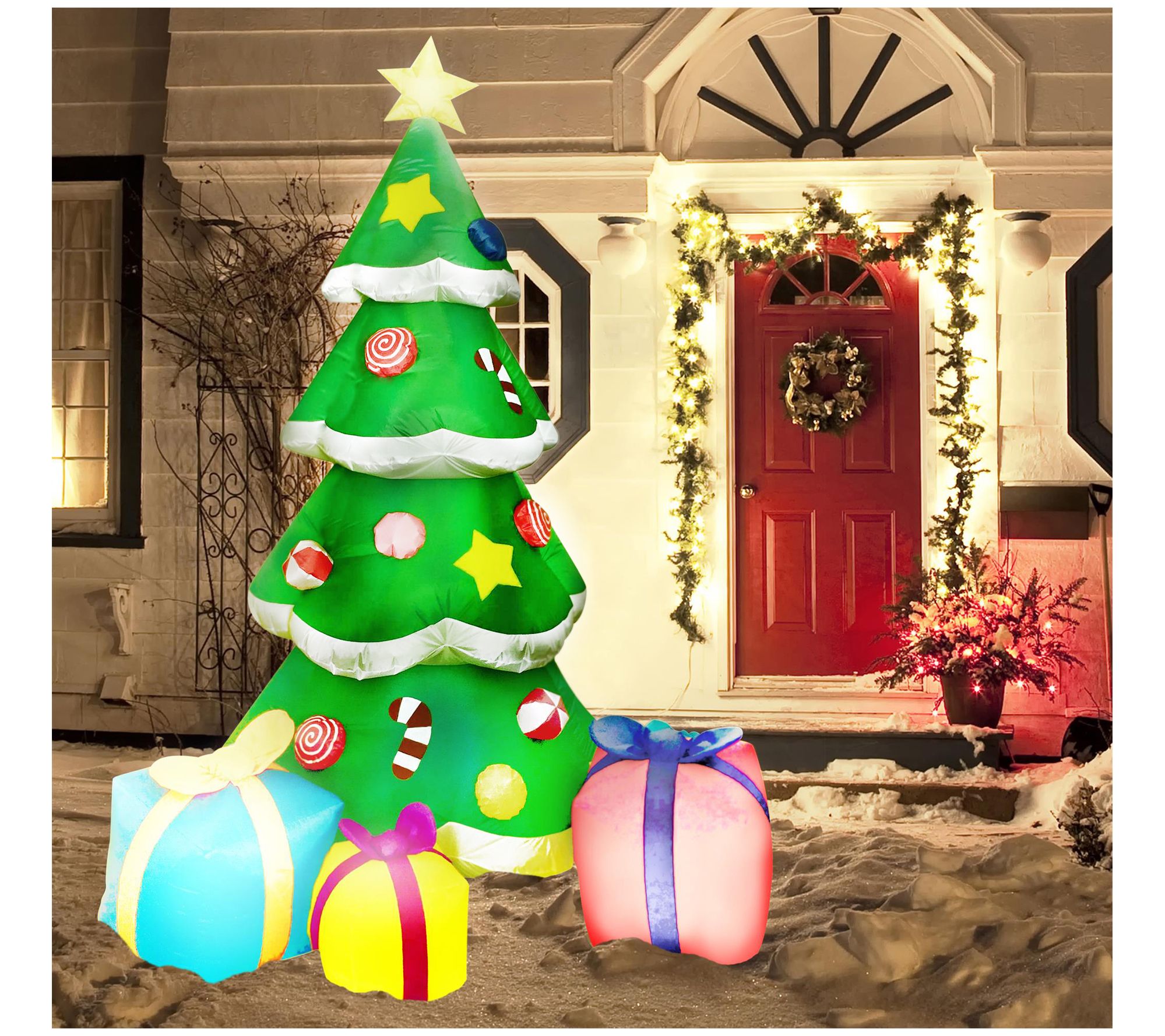 Joiedomi 7 ft Christmas Tree with Presents Inflatable