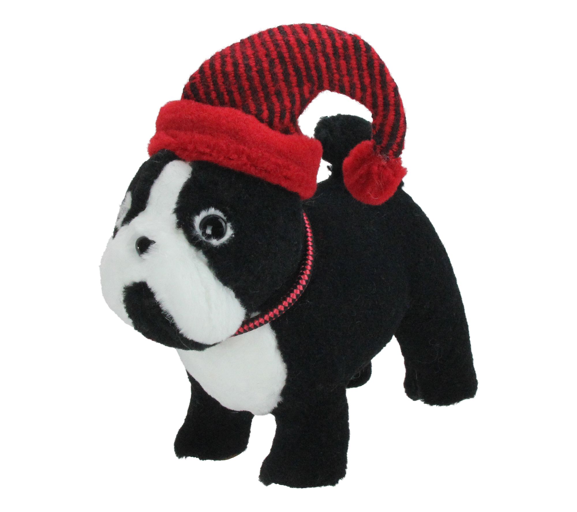 Northlight 11.5" Black & White Standing Bulldogw/ Hat Decor