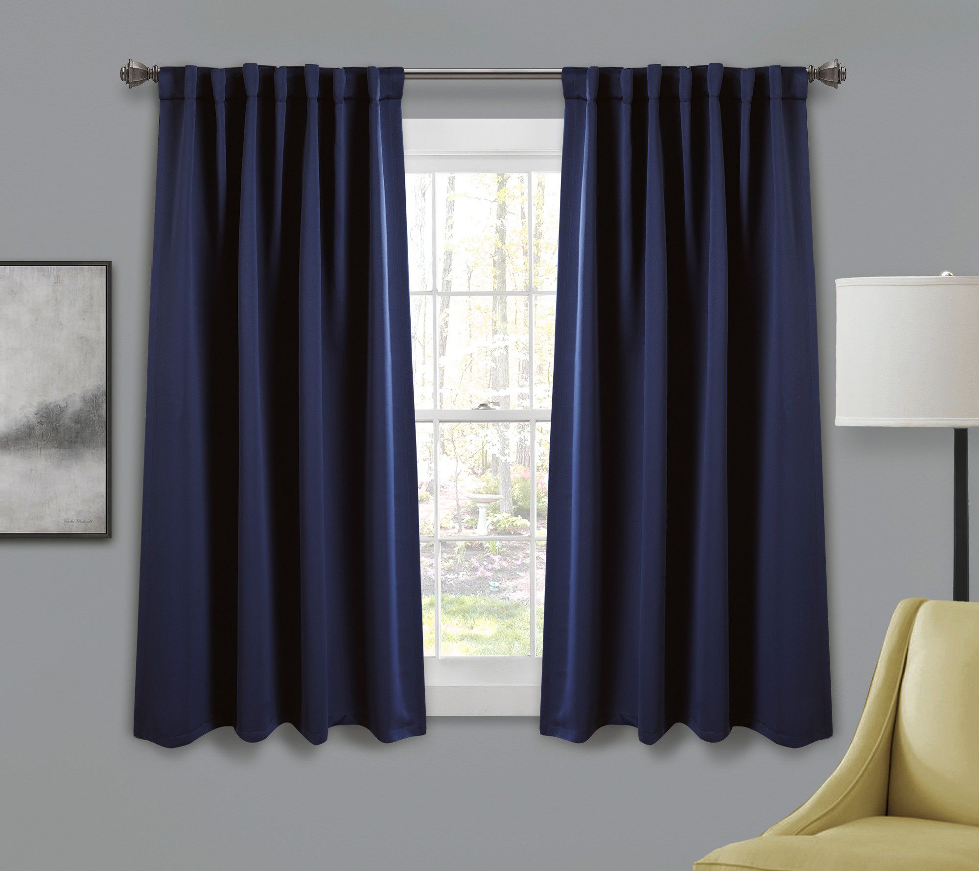 Insulated Back Tab 52" x 63" (2) Blackout Panels by Lush Decor