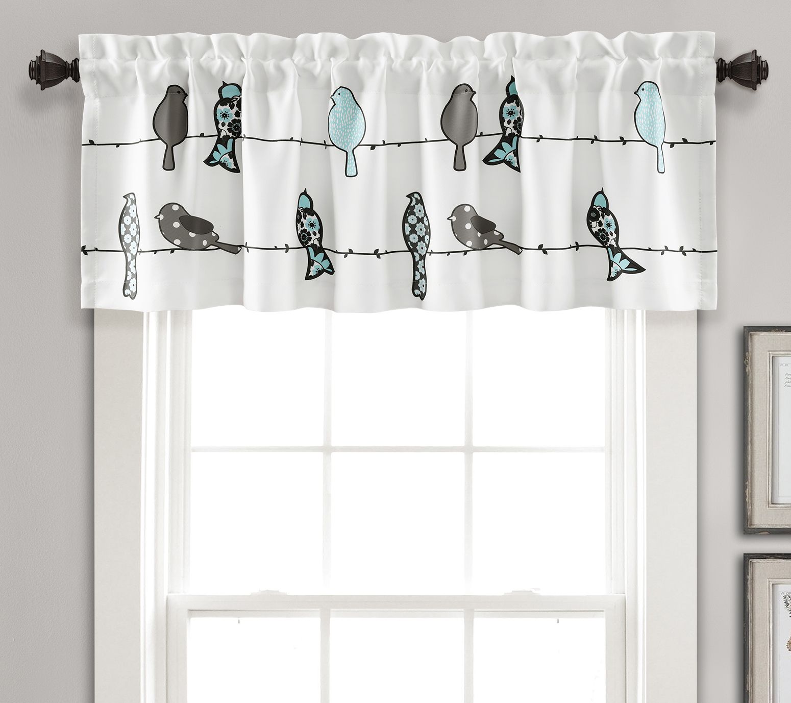 Rowley Birds Room Darkening Valance by Lush Decor