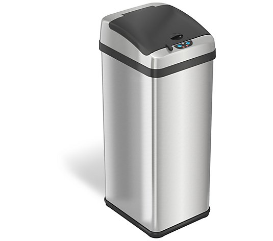 iTouchless 13-Gal Rectangular Extra-Wide Touchless Trash Can